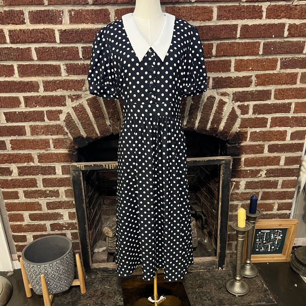 NWT Alexia Admor Polka Dot Black and White Dress